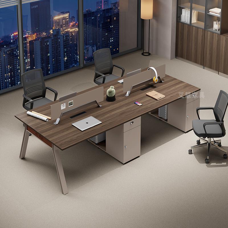 职员办公桌椅组合简约现代4人6人员工位办公室电脑职员屏风工作台