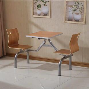 肯德基快餐桌椅组合学校食堂专用连身餐桌椅小吃店商用餐桌经济型