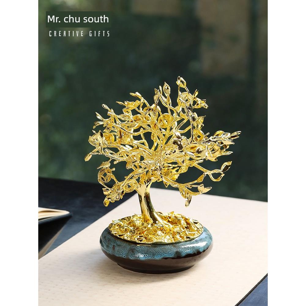 引进财富宝树饰品，手工艺品，新中国风桌面装饰，客厅门厅，办公