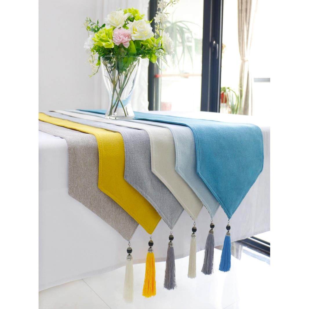 餐桌旗现代简约茶几旗布新中式茶席电视柜鞋柜盖布美容床旗床尾巾,居家布艺,桌旗,淘宝优惠券,粉丝福利购,淘宝优惠卷