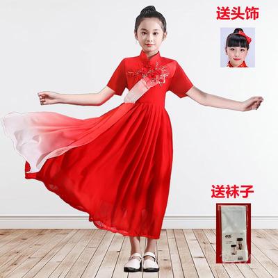 高档儿童红色爱国朗诵演出服国演庆讲主持目男女学节生大出合唱演