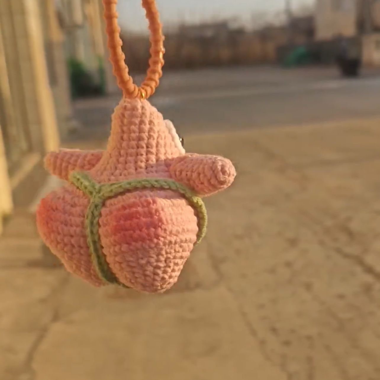 毛线派大星可爱编织手工DIY材料包新款粉色海星卡通人物形象包挂