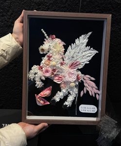 马上有钱花相框创意寓意好DIY材料包可爱精美摆件办公室客厅