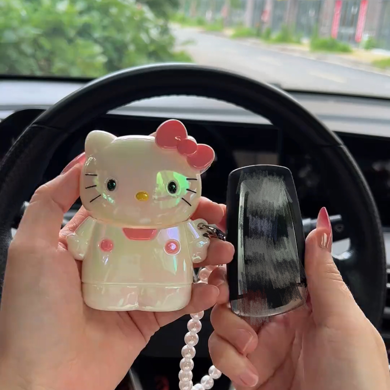 卡通小猫咪车钥匙保护套可爱新款2026汽车专用硅胶质地保护壳
