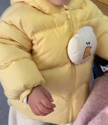 儿童羽绒服冬季男童女童白鸭绒短款上衣宝宝卡通保暖棉服加厚外套