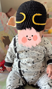 材料包叠穿可爱精致帽子猪八戒婴儿手工diy毛线钩织创意趣味帽子