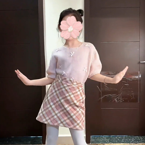 法式蝴蝶结上衣短袖毛衣针织衫套头亲肤柔软百搭甜美风T恤