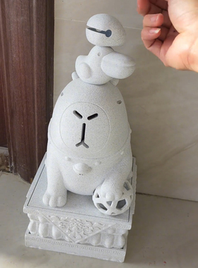 石墩子迷你可爱新款摆件2025趣味卡皮巴拉桌面摆件门口创意公仔