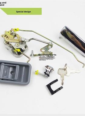 神钢SK60/100/120/200-1-3-5挖掘机驾驶室门锁总成外拉手锁芯配件