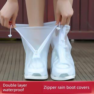 新款加厚鞋套防滑防污雨雪耐磨男女户外旅游雨靴学生防水脚套雨鞋