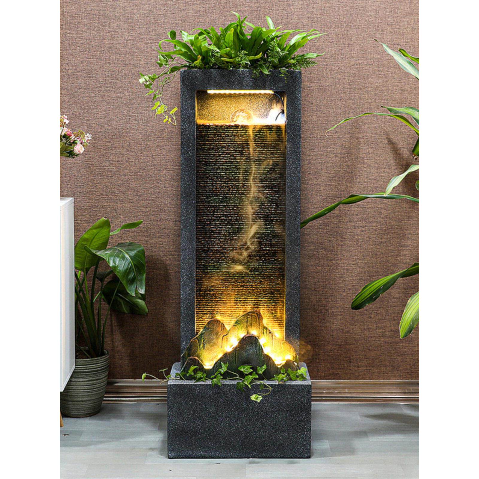 欧式无障碍豪华水幕墙乔迁开窗流水喷泉装饰客厅循环水加湿器装饰