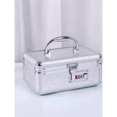 包邮 定做银新花铝板密码 锁印章保险箱创意化妆盒首饰收纳多用途