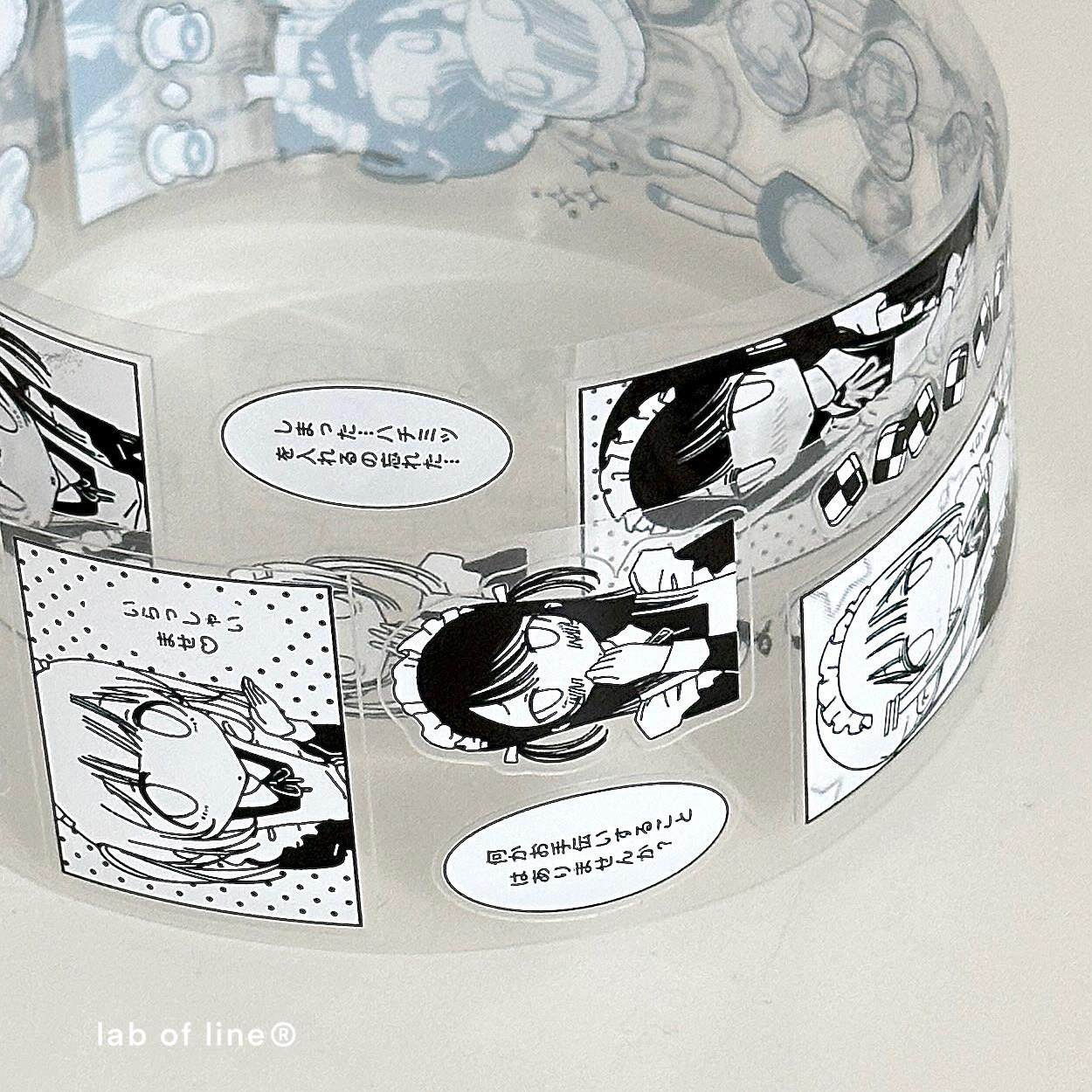 线条研究室 女仆手册 新品切模贴纸卷闪沙黑白漫画胶带拼贴手帐,文具电教/文化用品/商务用品,和纸胶带,淘宝优惠券,粉丝福利购,淘宝优惠卷