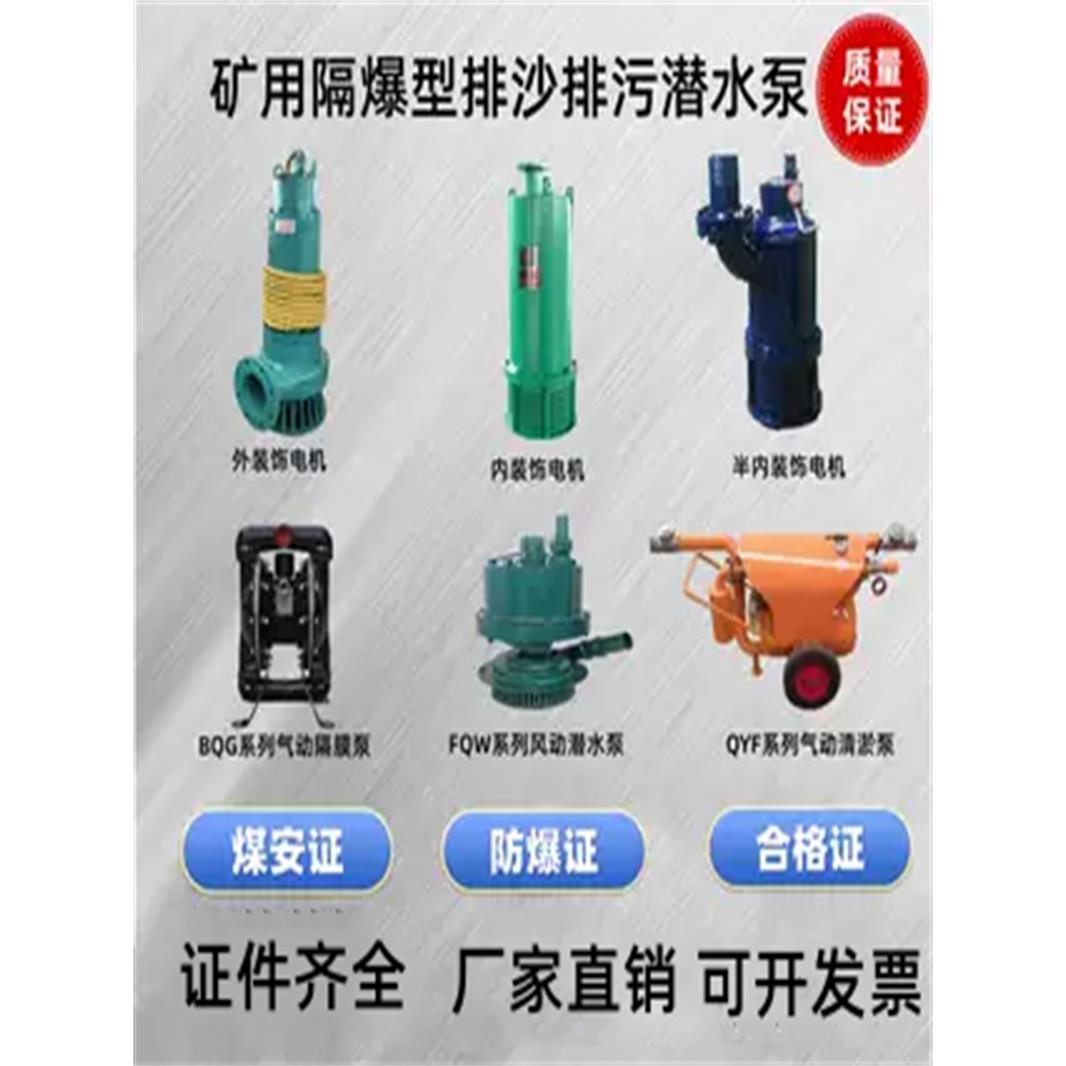 矿用隔爆排污排沙潜水电泵BQS煤矿用大扬程大功率渣浆泵防爆电泵