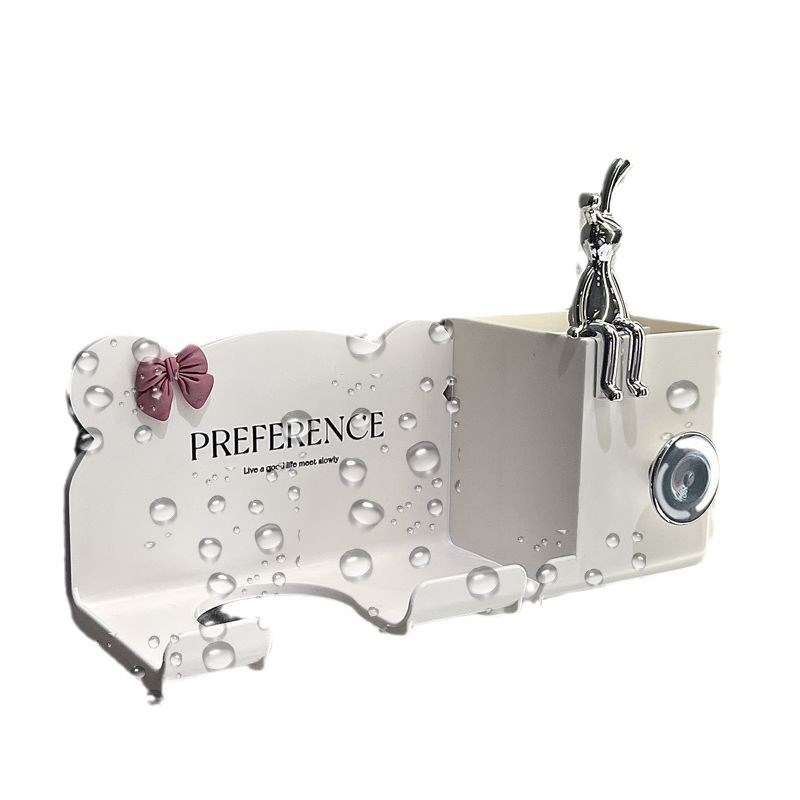 卫生间免打孔吹风机挂架置物架A浴室电吹风墙上壁挂收纳放置架子