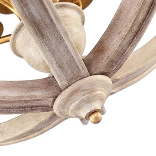 美式 复古做e旧民宿家用灯卧室楼梯别墅灯客厅简约木艺圆形吊灯餐