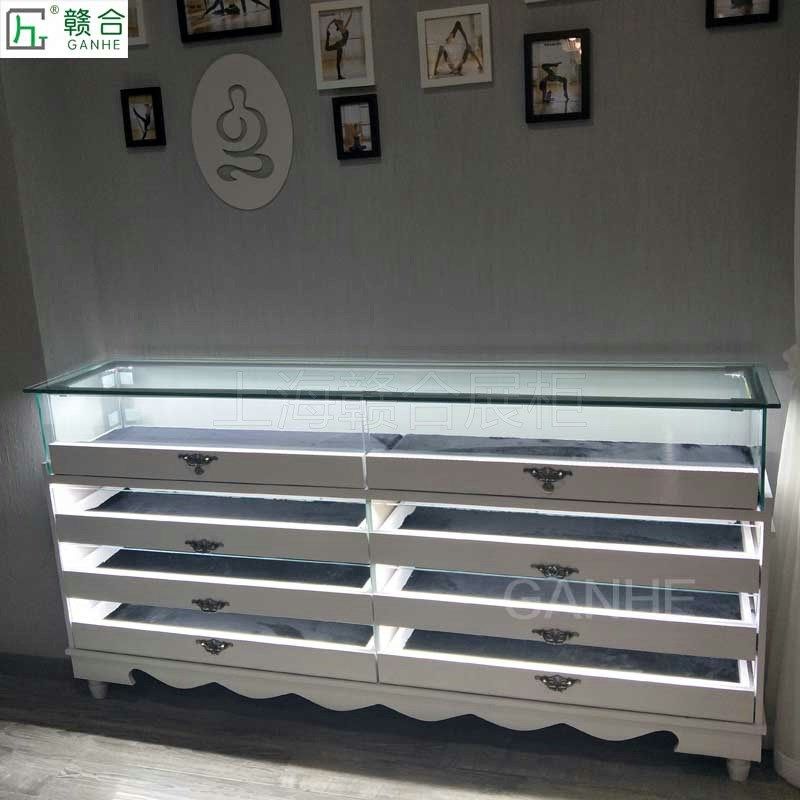 珠宝展示柜饰品柜台玉器玻璃柜品展柜烤漆中R岛柜欧式首饰柜子