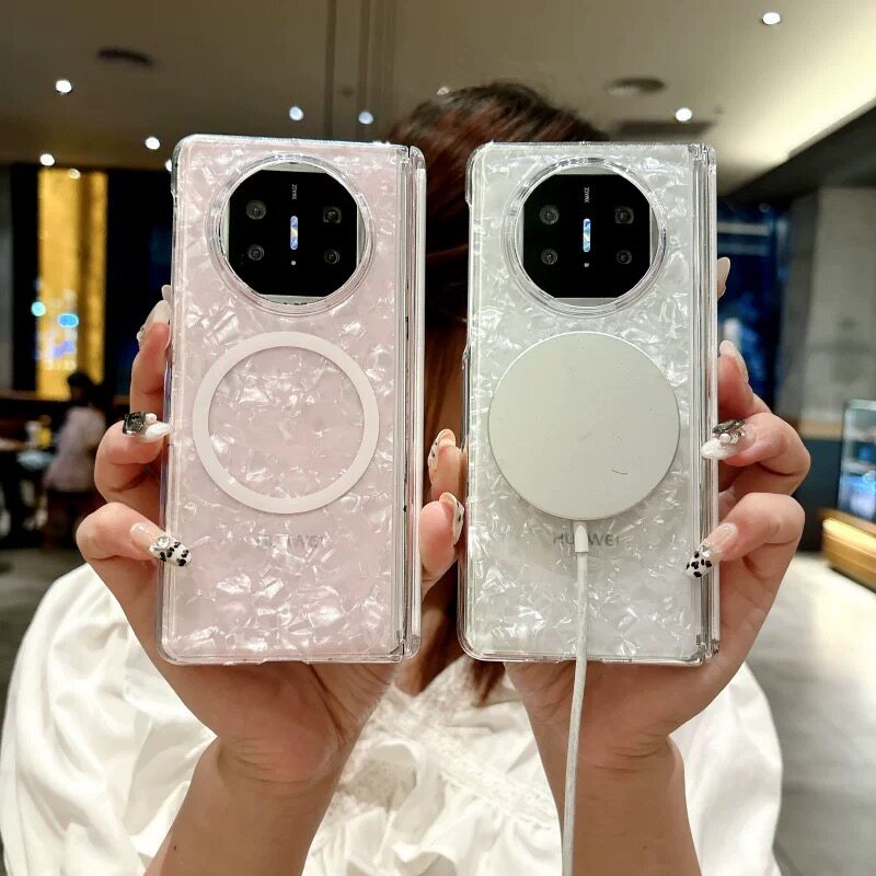 高级磁吸适用华为Mate X6/x7折叠屏手机壳三星Galaxy zfold7防摔硬壳OPPOFind N6磁吸中轴荣耀Magic V6贝壳纹