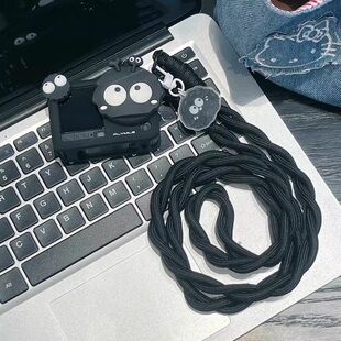 网红黑煤球适用大疆action6/5pro/4/3运动相机保护套软壳挂绳防刮