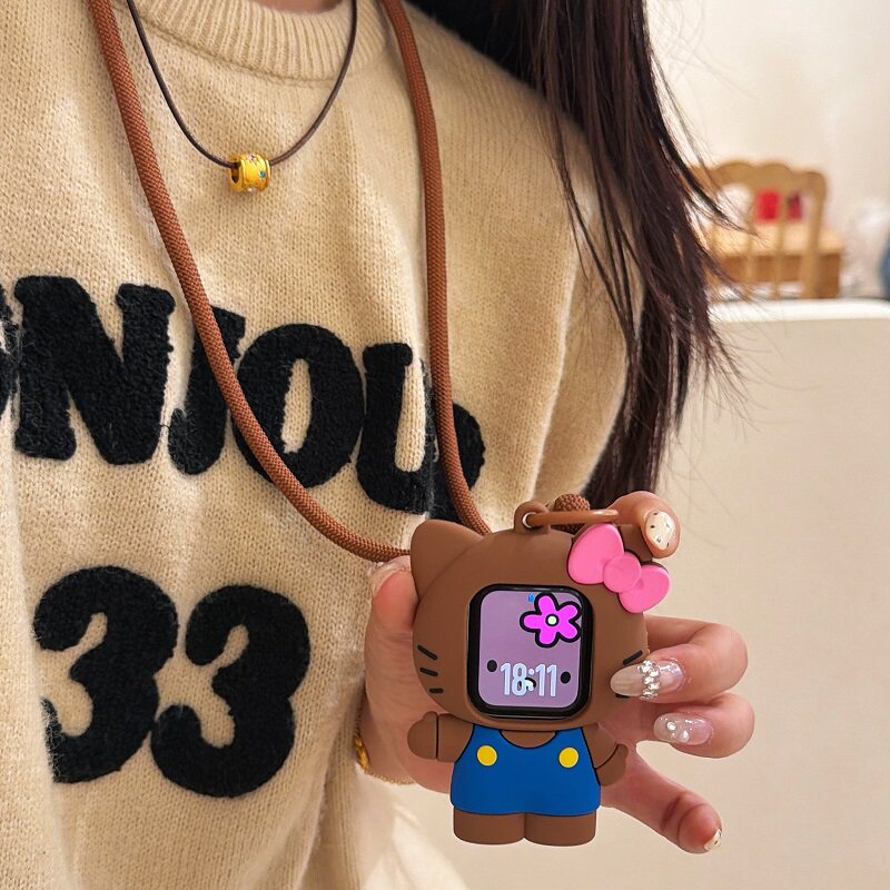 可爱kt猫适用苹果applewatch手表保护套iwatch11/10/se37/8/9软壳
