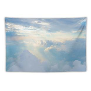 创意田园少女风彩色云层云朵cloud卧室宿舍装 饰海报背景墙布挂布