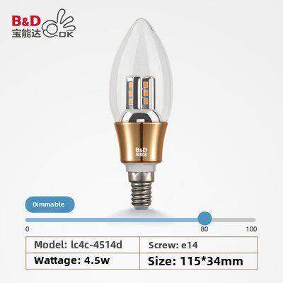 宝能达Led可控硅无级智能开关调光欧洲蜡烛灯E14灯泡灯泡拉尾灯泡