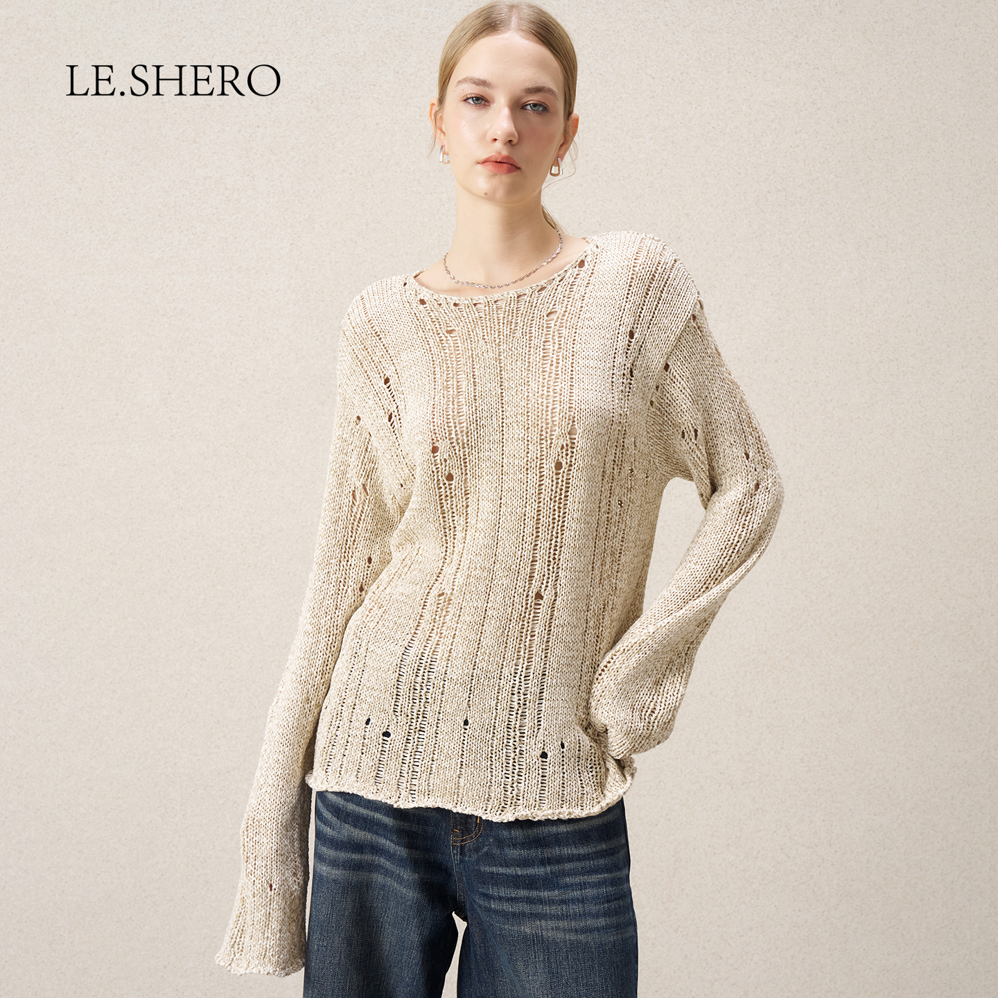 LE.SHERO原创设计时尚毛针织衫