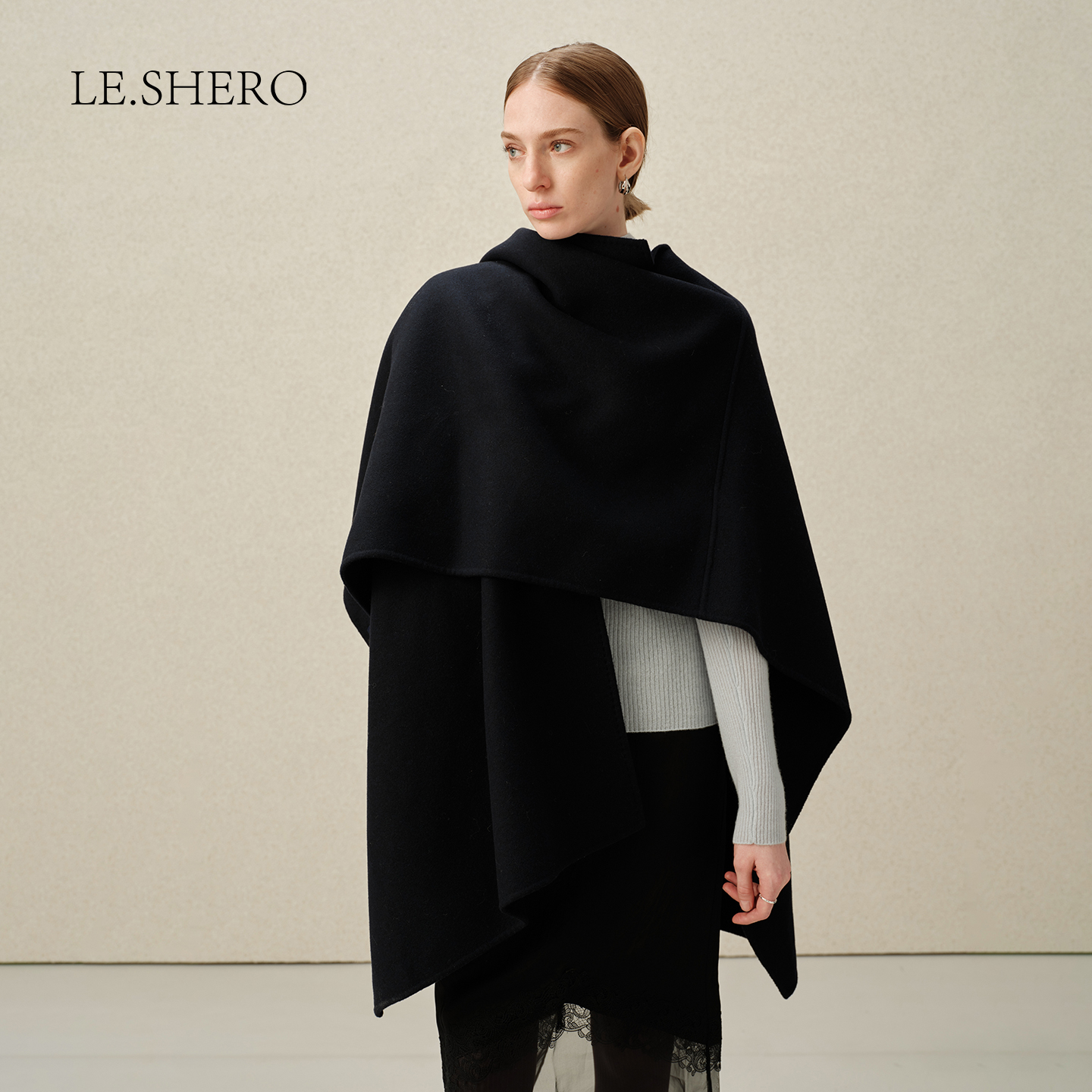 LE.SHERO美利奴超细羊毛手工大衣