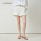 胶囊系列 小众设计感辑线高腰短裤 女夏季 LE.SHERO 百搭休闲热裤