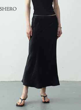 LE.SHEROLE.SHERO极简气质缎面半裙88Q557706