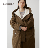 LE.SHERO长款 时尚 派克羽绒服87Q886218