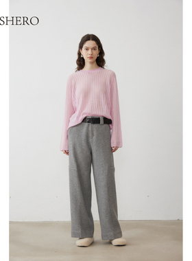 LE.SHERO休闲中腰羊毛长裤87X506668