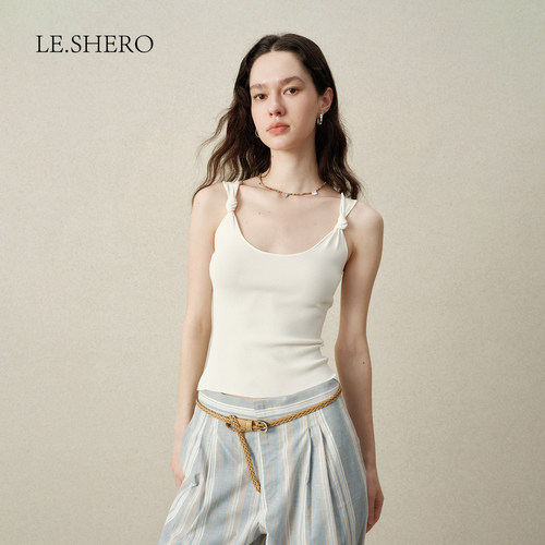 LE.SHERO扭结针织吊带背心百搭