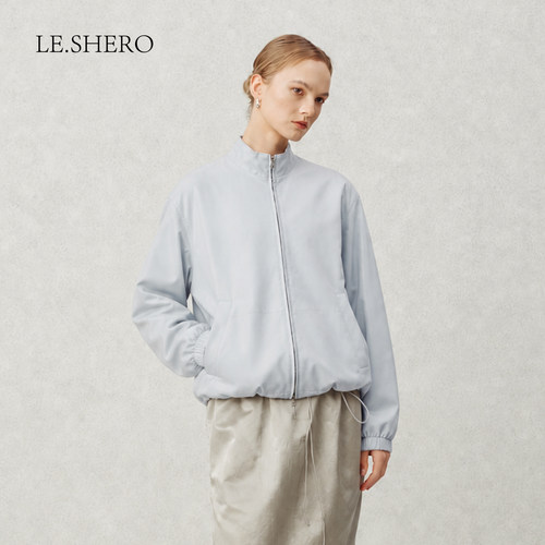 LE.SHERO轻奢拉链立领羊皮夹克