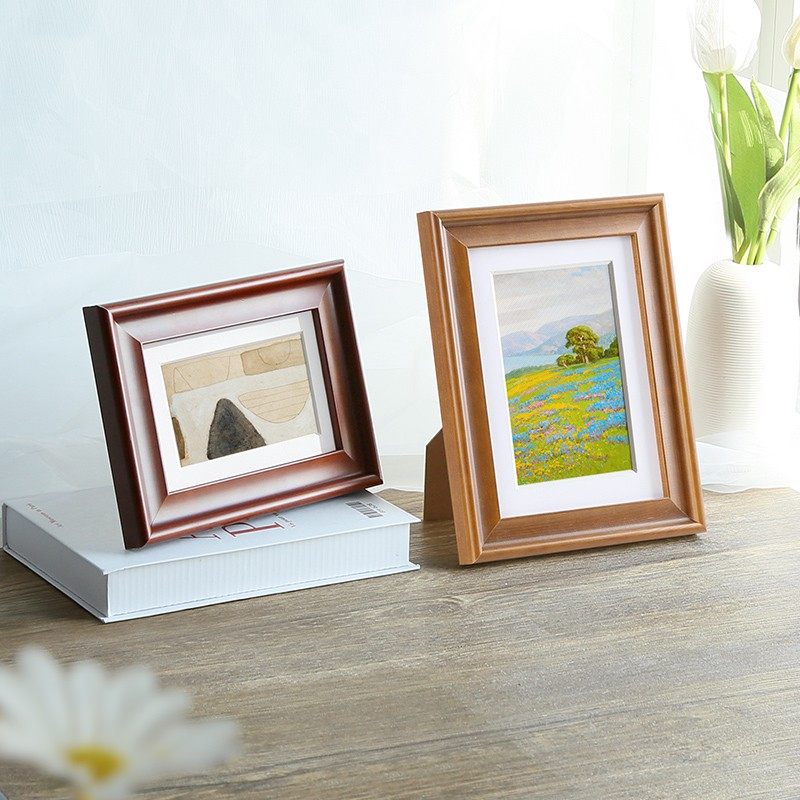 欧式实木挂墙相框摆台7寸6 8 1x0 12 B5创意相片儿童画框A4定制16