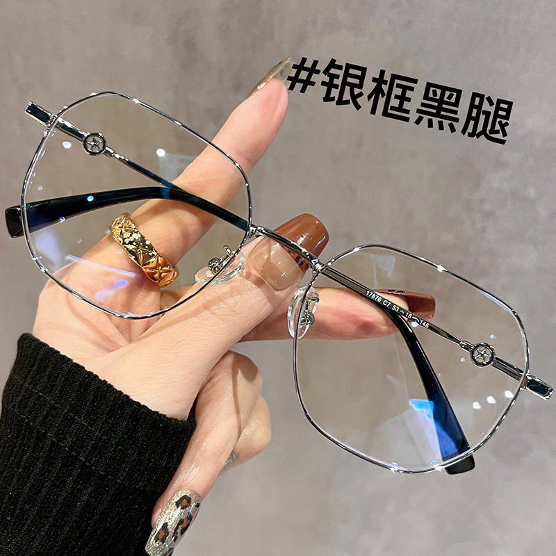 防辐射抗蓝d光疲劳眼镜女款平光护眼无度数看手机电脑专用保护眼