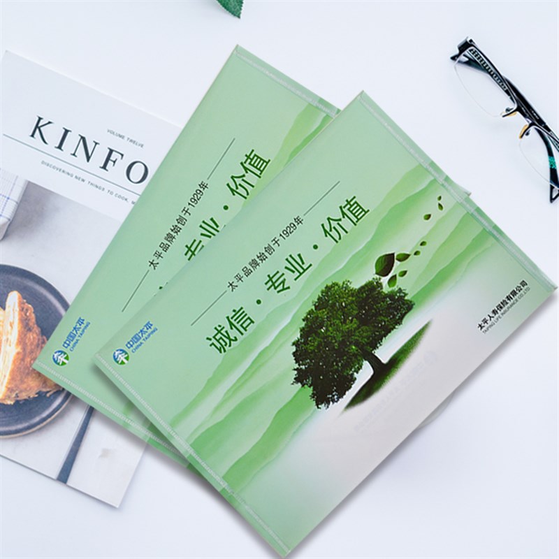 中国太平人寿保险j礼品专版按扣保单袋保单封套合同档案资料文件