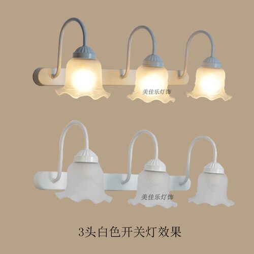 美式镜前灯 fLED卫生间浴室梳妆台柜镜柜灯复古简约卧室镜前灯具