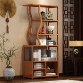 中式 博古架实木茶叶茶p具收纳柜客厅书房多层摆件柜家用隔断展示