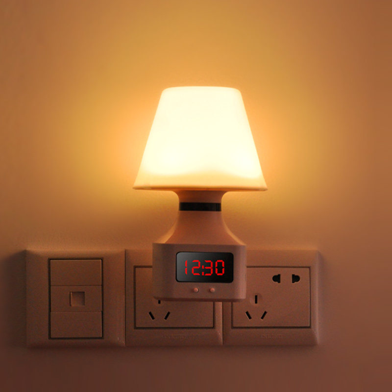 遥控led小夜灯创意婴儿喂奶y护眼睡眠灯卧室床头插座式插电起夜灯