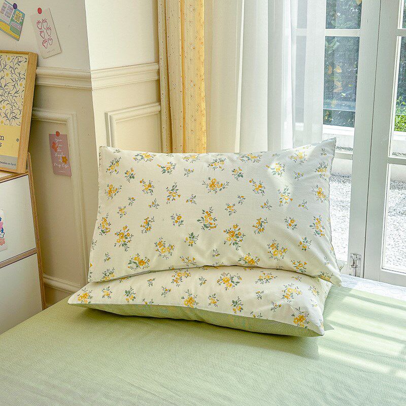 枕套48cmx74cm纯棉100全棉一对装四季通用公P主风小碎花枕头套单
