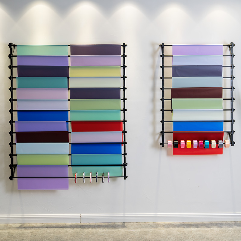 新款壁挂上墙收纳架鲜花r包装纸彩带花店货架围巾丝巾布料展示架