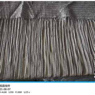 自粘流苏线帘卧室装 魔术贴加密加粗成品银灰色门帘 X饰隔断帘窗帘