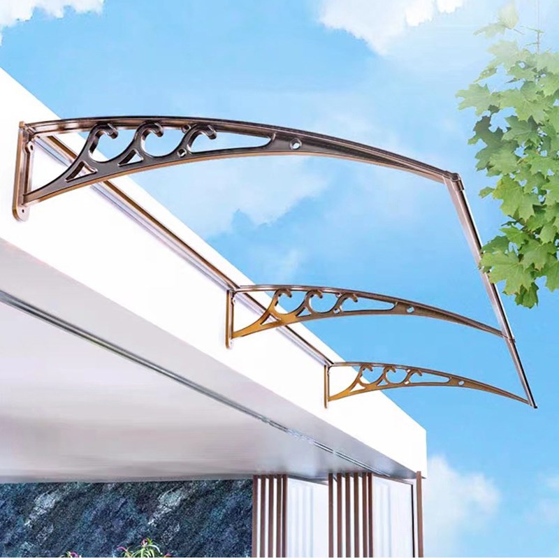 加厚塑钢雨棚户外窗户s屋檐防雨家用门头遮阳棚耐力板无声雨棚