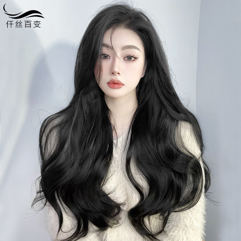 韩式微卷假发片三片式假发女长发C大波浪卷发片蓬松增发量无痕接