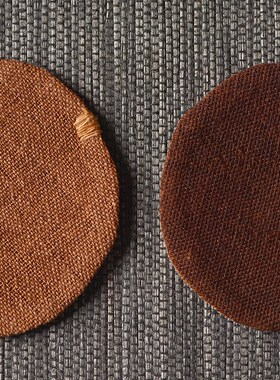 JZ48中式手工柿子染杯垫茶垫z手作编织杯托茶托铁壶银壶隔热垫功