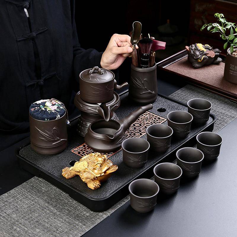 紫砂茶具套装家用懒人泡茶神器紫砂壶自动泡茶壶功夫茶杯轻奢高档