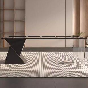 轻奢大板茶桌桌腿支架金属茶台桌腿支撑架办公室桌子腿压克力桌腿