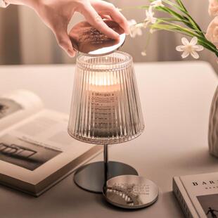 马吉拉烛台香薰蜡烛灯水晶玻璃烛台轻奢香氛烛罩新婚生日礼物摆件