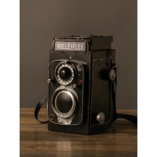 覆古老式照相机模型拍照摄影道具怀旧工艺品橱窗陈列装饰品摆件